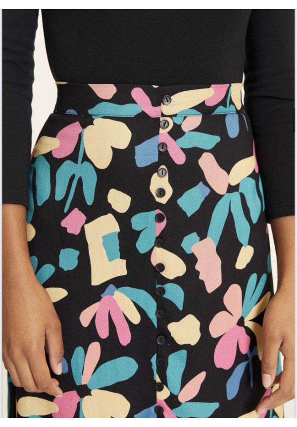 Falda Pétalos Abotonada