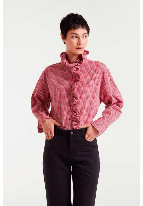 Camisa algodón cuadro Vichy