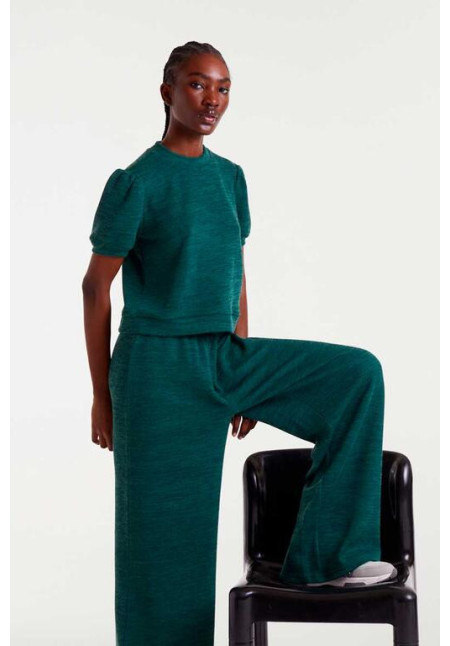 Camiseta Punto Canalé Verde