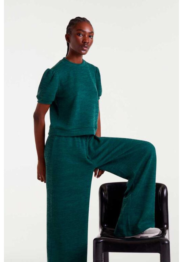 Camiseta Punto Canalé Verde