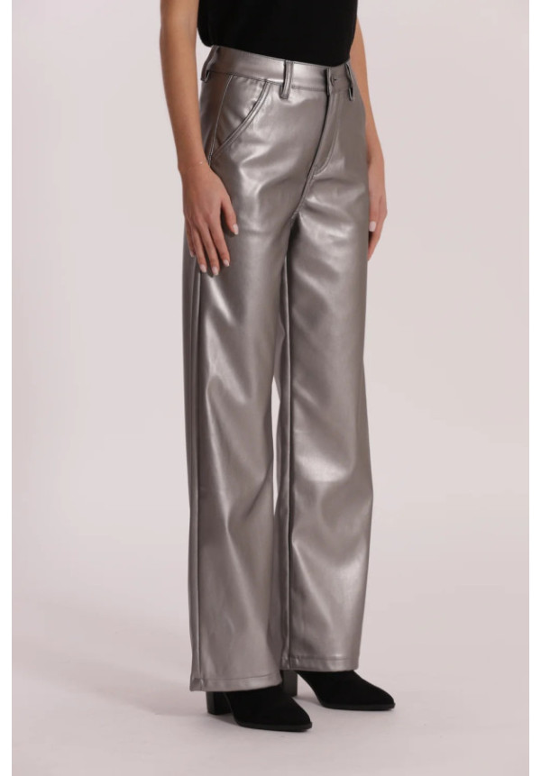 Pantalón Polipiel Wide Leg