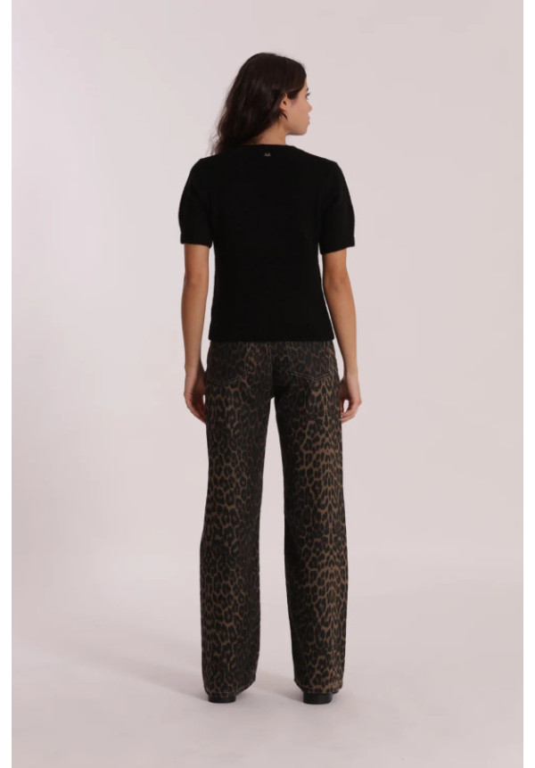 Pantalón Estampado Leopardo Wide Leg