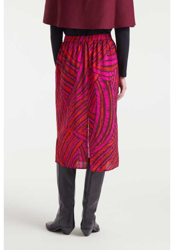 Falda Midi Estampada crepé ligero