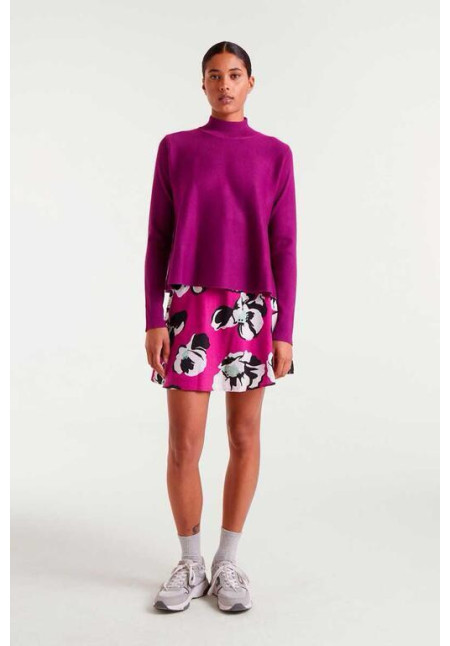 Jersey Evasé cuello Perkings magenta