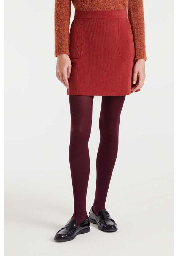 Falda Corta de Pana Marrón 