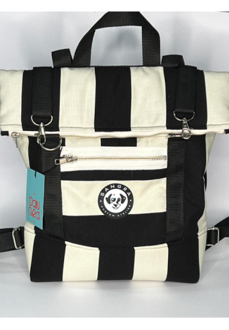 Mochila Sangra rayas b/n