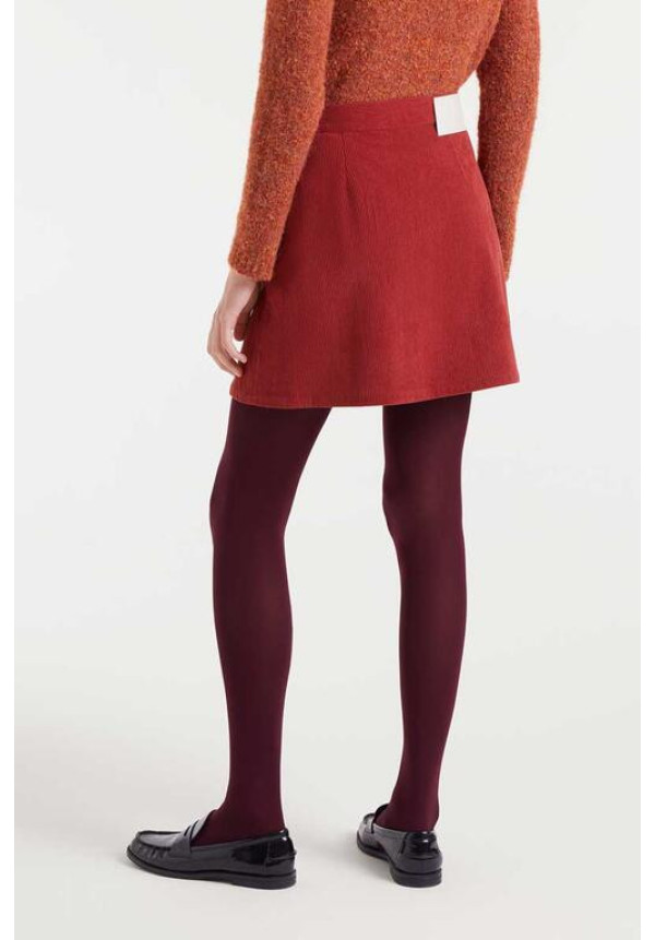 Falda Corta de Pana Marrón 