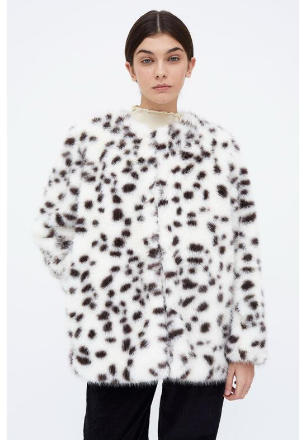 Abrigo efecto pelo Animal Print