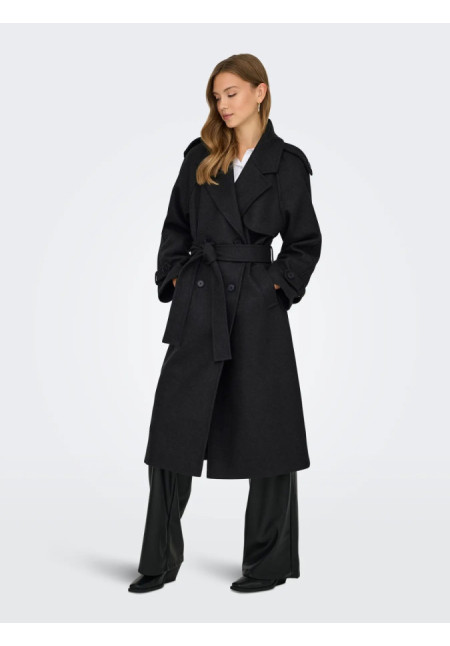 Abrigo corte gabardina gris