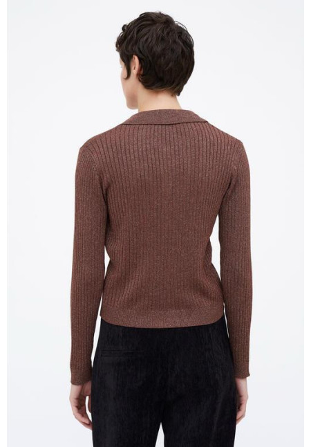 Cárdigan punto marrón