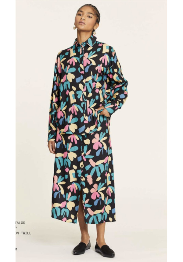 Falda Pétalos Abotonada