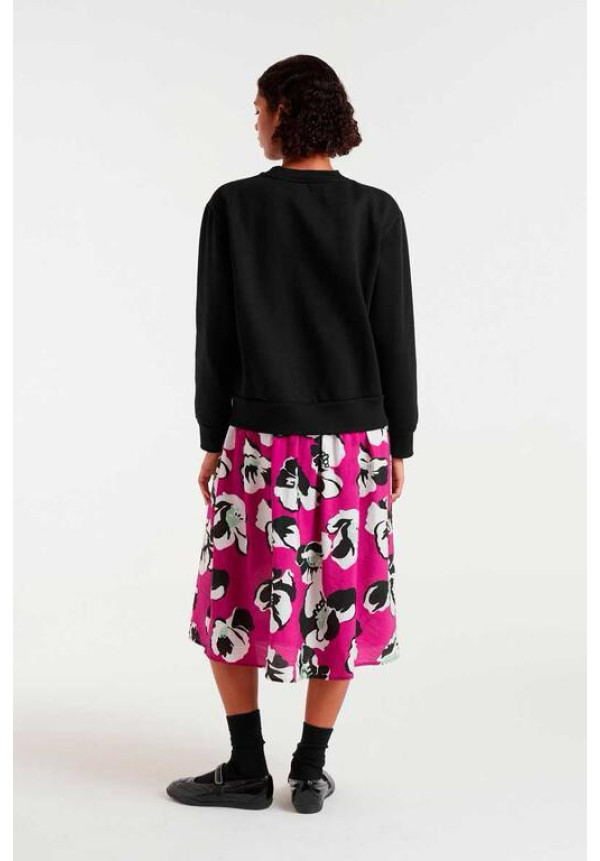 Vestido midi con estampado Vivid Viola