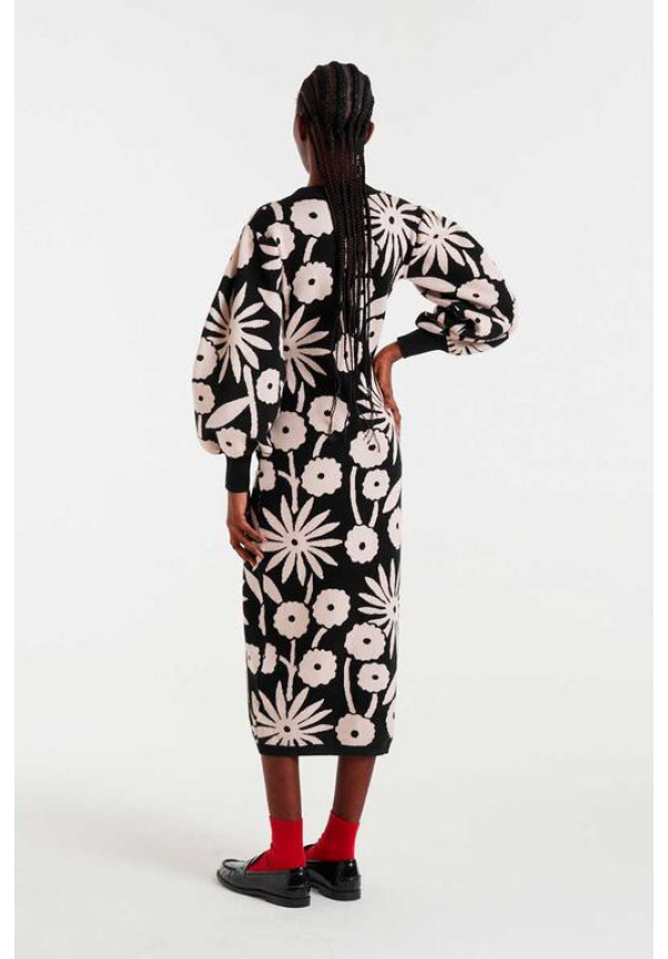 Vestido Mido Jacquard Tofu