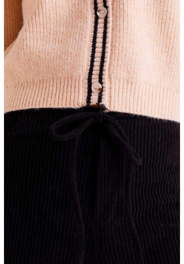 Pantalón Recto Pana Negro