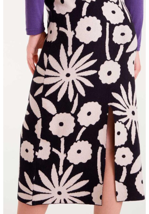 Falda Midi Jacquard Tofu