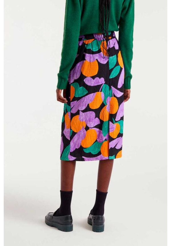 Falda Midi con Estampado Apricot