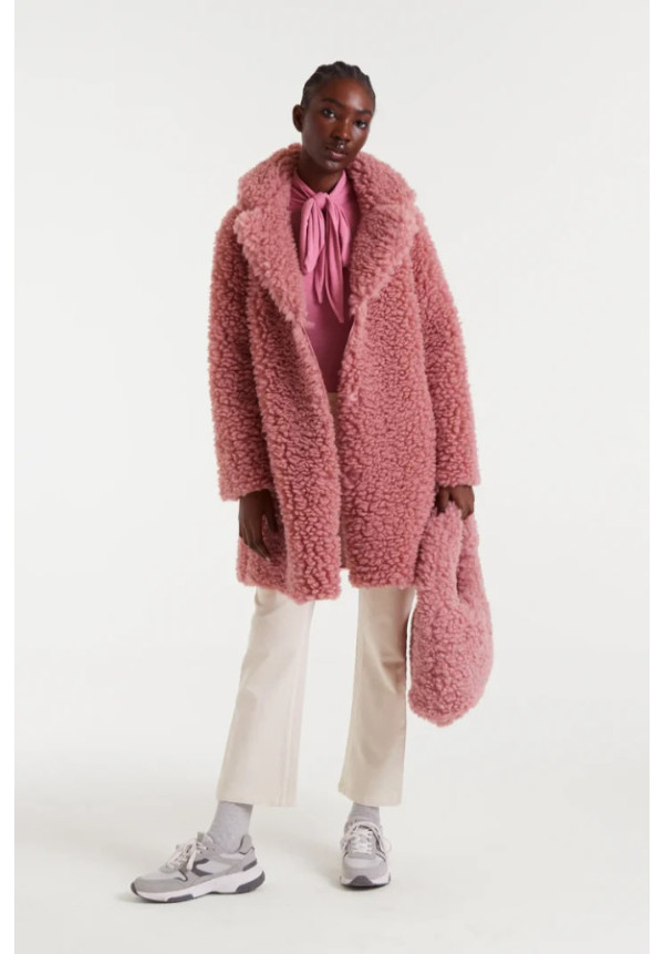 Abrigo Borreguito Rosado
