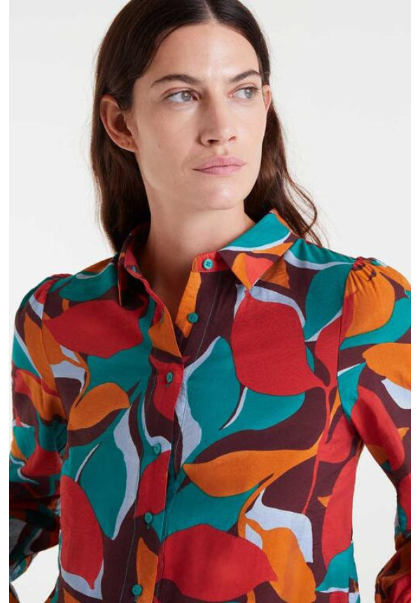 Camisa Estampada Hojas