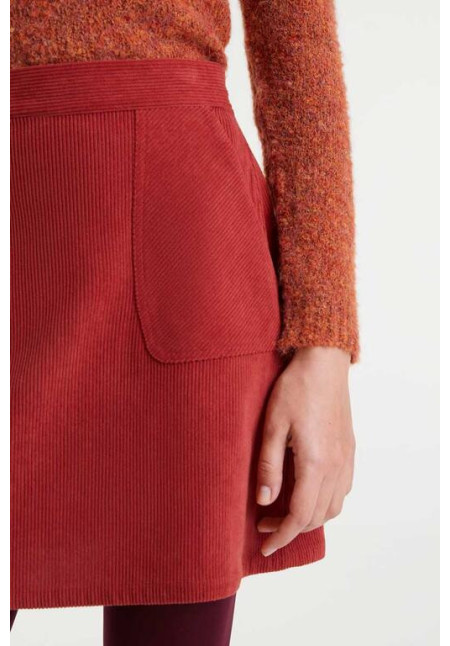 Falda Corta de Pana Marrón 