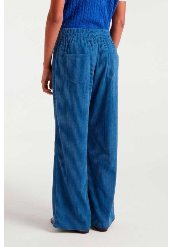 Pantalón Recto Pana Azul