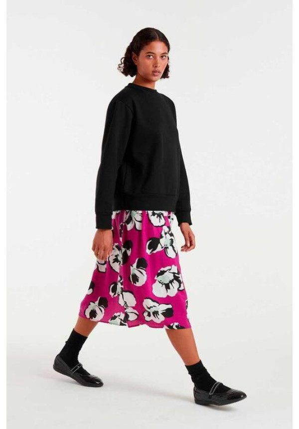 Vestido midi con estampado Vivid Viola