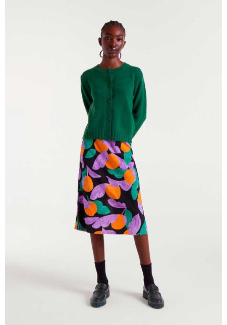 Falda Midi con Estampado Apricot