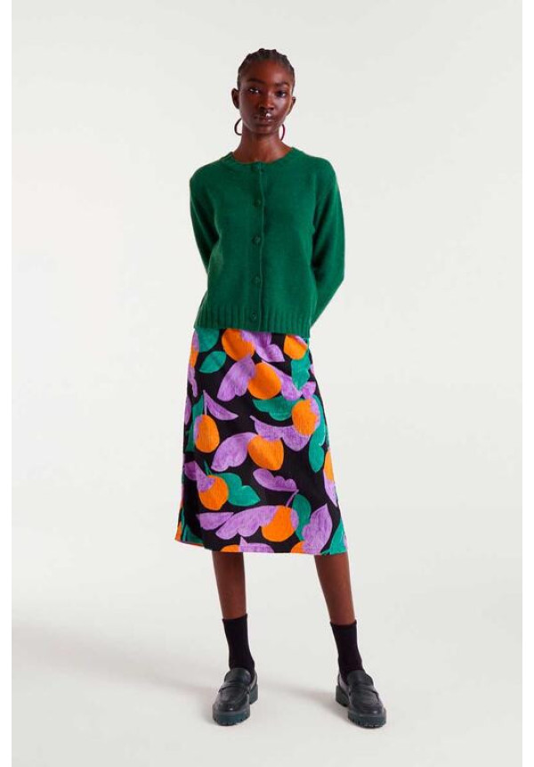 Falda Midi con Estampado Apricot