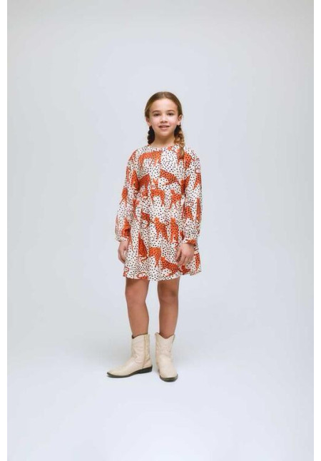 Vestido corto de niña estampado Tano