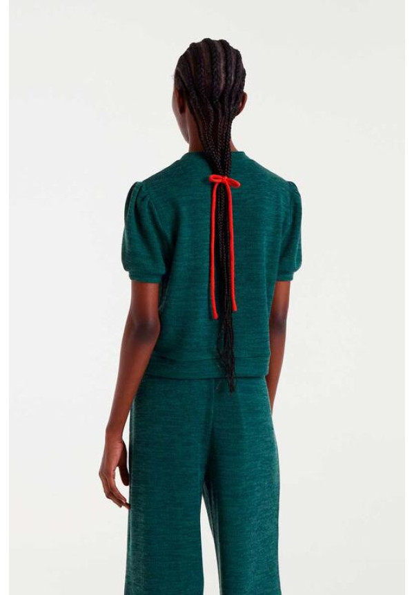 Camiseta Punto Canalé Verde