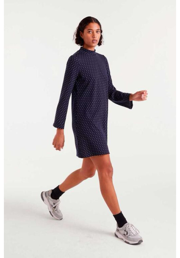 Vestido corto jacquard con estampado Super Mini Dots