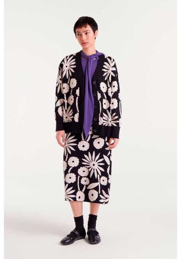 Falda Midi Jacquard Tofu