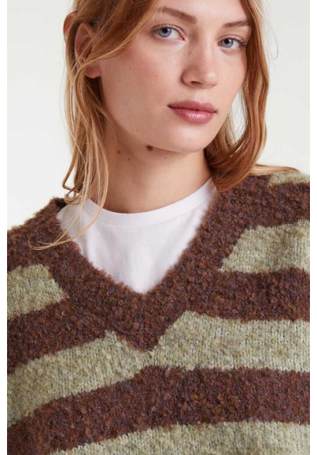 Jersey Rayas Verde y Marrón