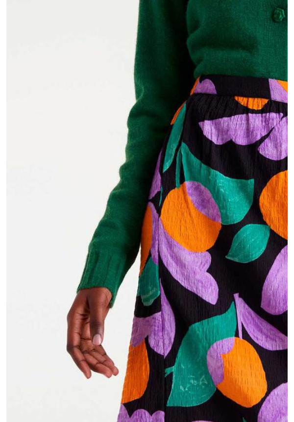 Falda Midi con Estampado Apricot