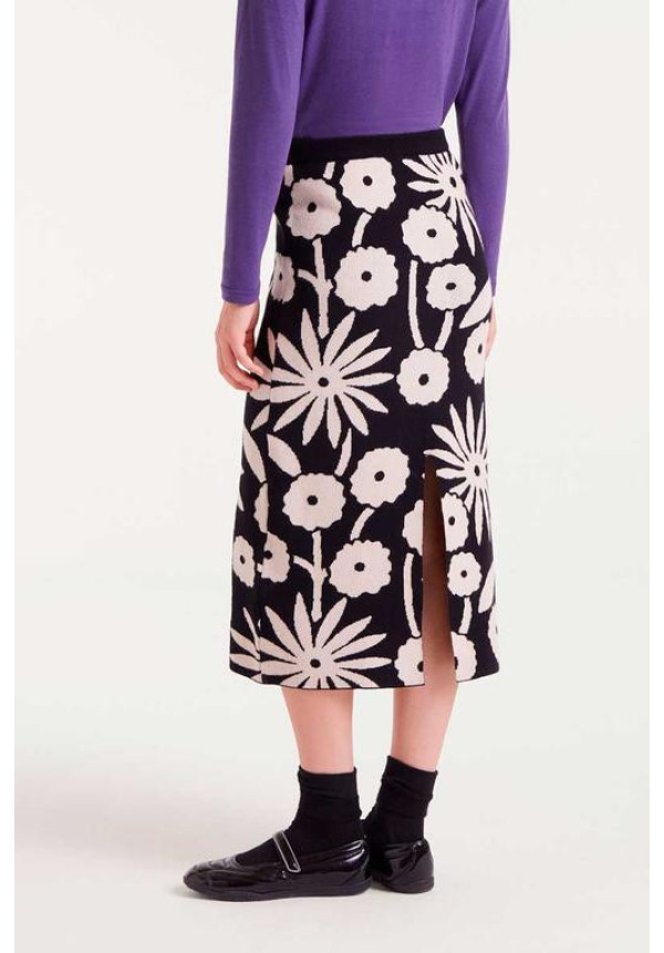 Falda Midi Jacquard Tofu