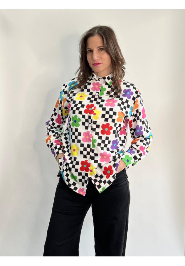 Camisa Sangra m/l Ajedrez