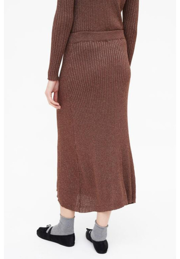 Falda Midi Marrón