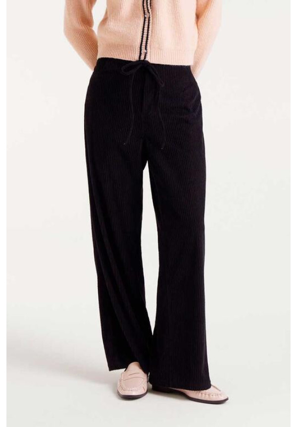 Pantalón Recto Pana Negro