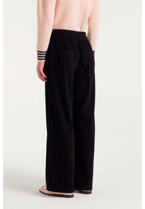 Pantalón Recto Pana Negro