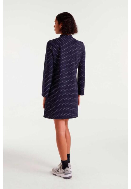 Vestido corto jacquard con estampado Super Mini Dots