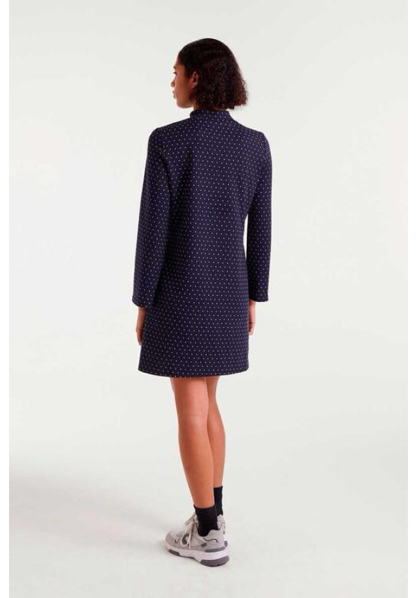 Vestido corto jacquard con estampado Super Mini Dots