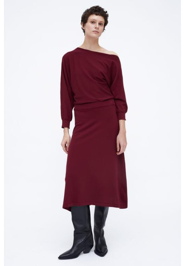 Falda Midi Burgundy