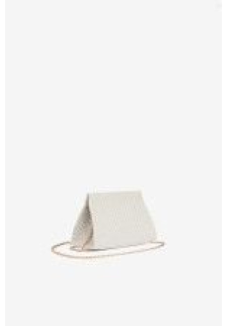 Cartera blanca textura fiesta