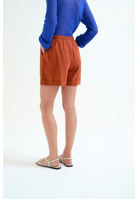 Shorts 100% algodón marrón