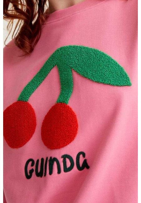 Sudadera con bordado de Guinda Gigante