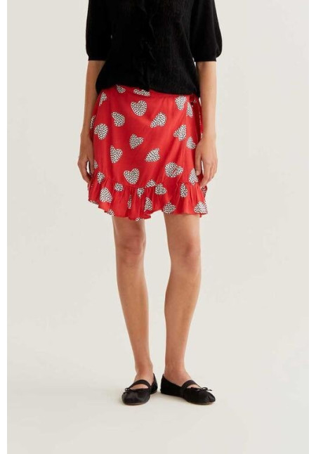 Falda corta con estampado Harmony Red