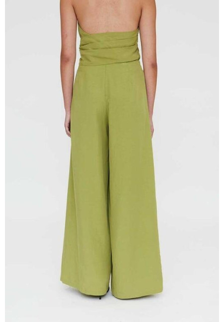 Pantalón wide leg verde