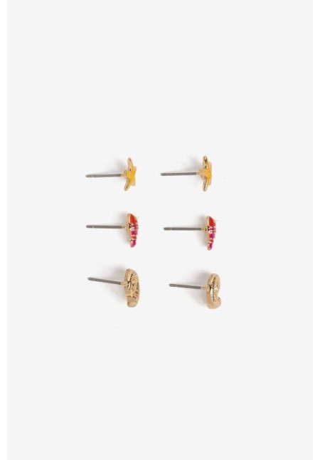 Pack de pendientes marino dorados