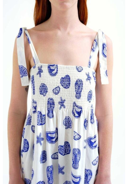 Vestido largo con estampado Lobster