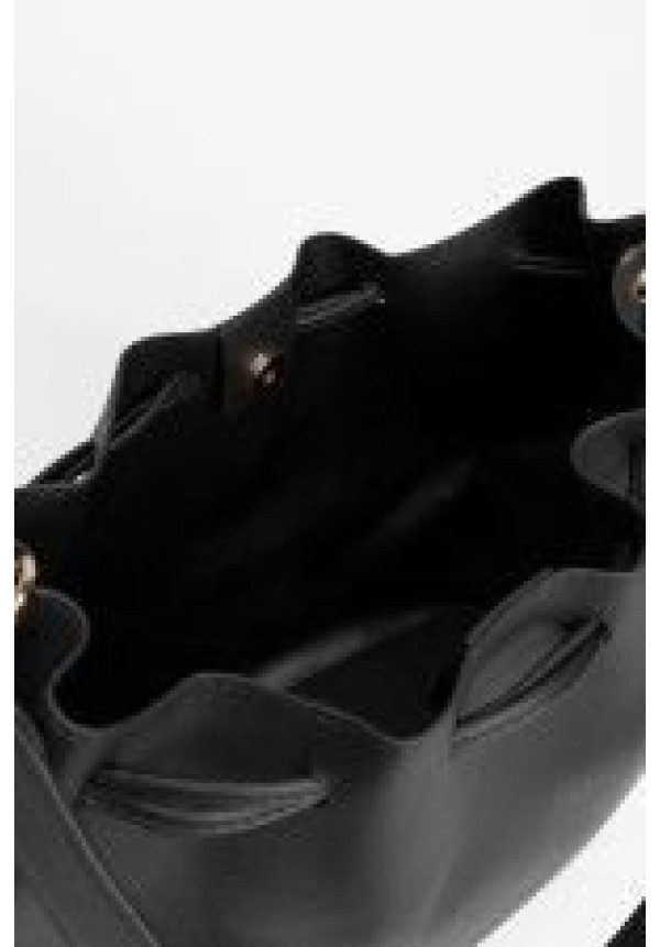 Bolso negro doble asa oversize
