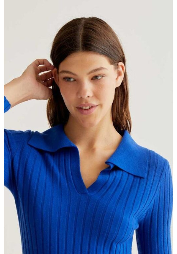 Jersey de punto azul